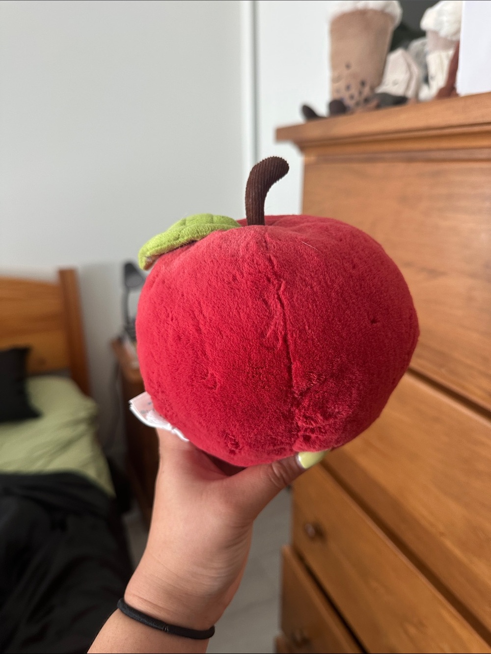 Jellycat Red Apple Plush with Green Leaf and Brown Corduroy Legs - Picture 3 of 3